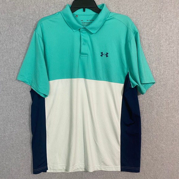 Under Armour The Playoff Polo Mens‎ Short Sleeve Shirt XL - Picture 1 of 8